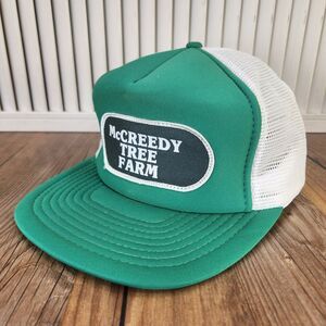 VTG Wear-Guard McCreedy Tree Farm Foam Snapback Trucker Hat Green White Mesh Cap